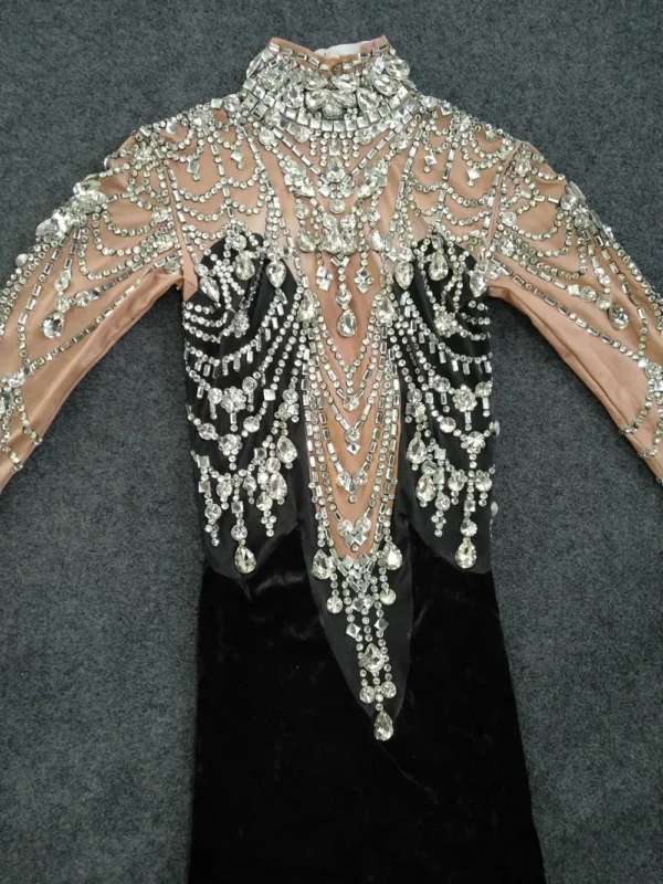 Women Long Crystal Evening Dresses - Image 4
