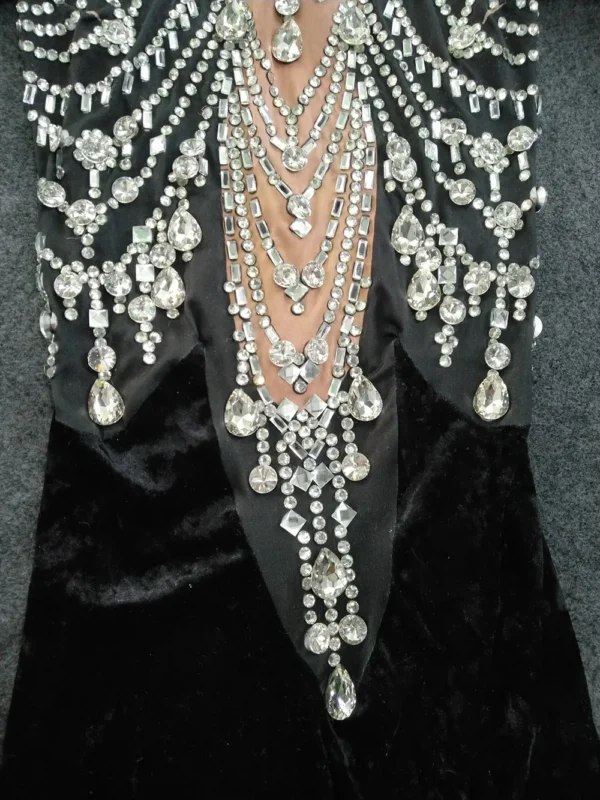Women Long Crystal Evening Dresses - Image 5